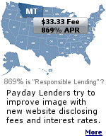Loan-Sharking ''Payday Lenders'' try to improve image with TV ad campaign, promoting disclose of fees on a new website as proof of ''Responsible Lending''.  Really?